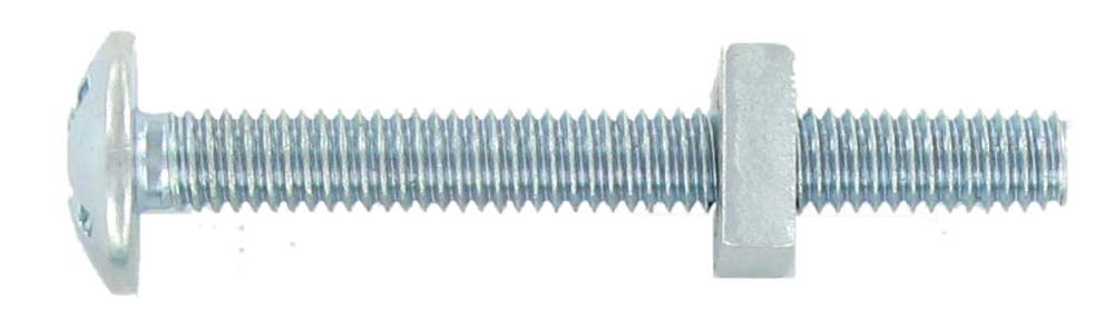 Deligo Roofing Nut & Bolt BZP M6 x 12 (Pack of 200)
